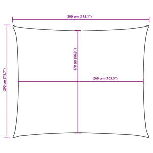 Sonnensegel Oxford-Gewebe Rechteckig 2x3 m Schwarz