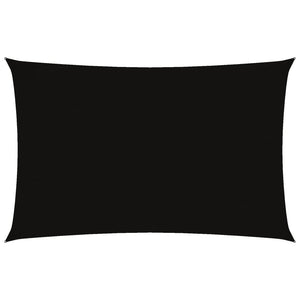 Sonnensegel Oxford-Gewebe Rechteckig 2,5x5 m Schwarz