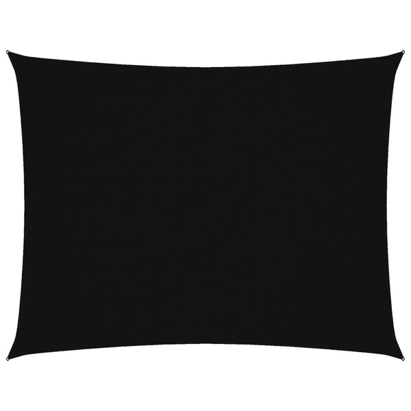 Sonnensegel Oxford-Gewebe Rechteckig 3x4 m Schwarz