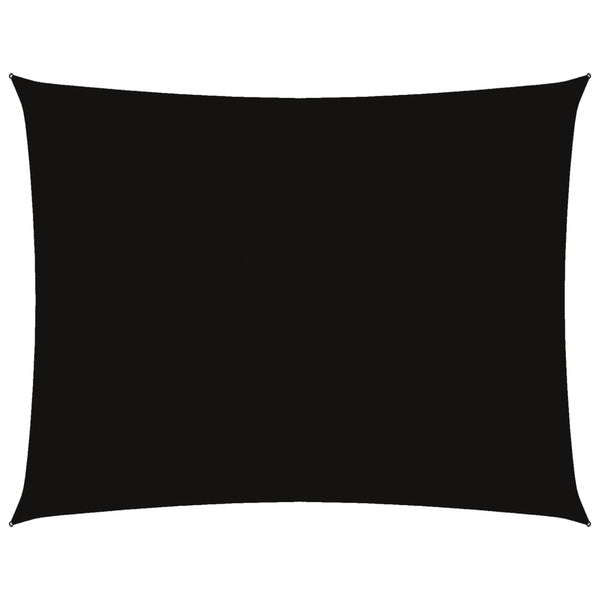 Sonnensegel Oxford-Gewebe Rechteckig 3,5x4,5 m Schwarz
