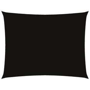 Sonnensegel Oxford-Gewebe Rechteckig 4x6 m Schwarz
