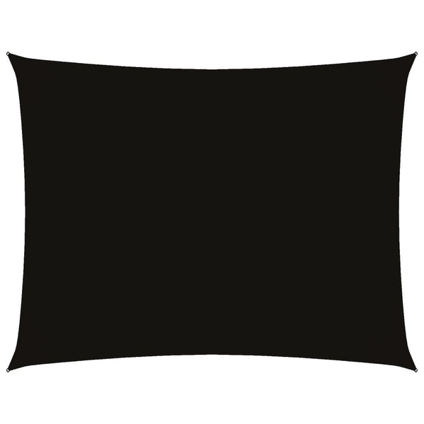 Sonnensegel Oxford-Gewebe Rechteckig 4x6 m Schwarz