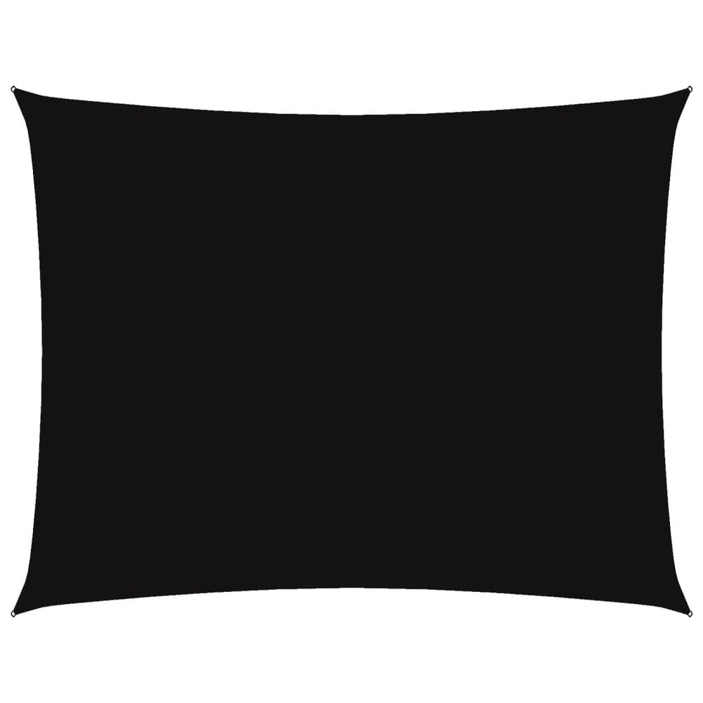 Sonnensegel Oxford-Gewebe Rechteckig 5x6 m Schwarz