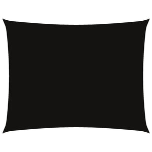 Sonnensegel Oxford-Gewebe Rechteckig 5x6 m Schwarz