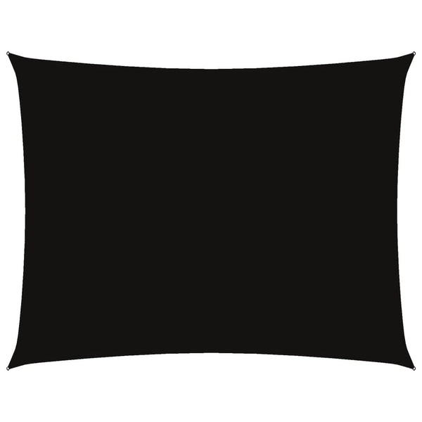 Sonnensegel Oxford-Gewebe Rechteckig 5x6 m Schwarz