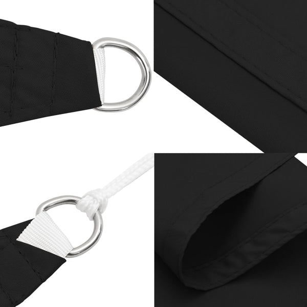 Sonnensegel Oxford-Gewebe Rechteckig 5x8 m Schwarz