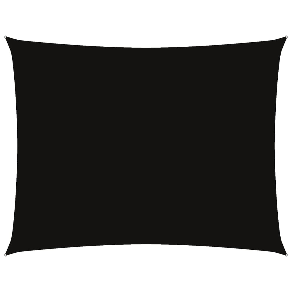 Sonnensegel Oxford-Gewebe Rechteckig 6x7 m Schwarz