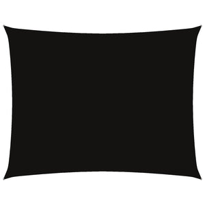 Sonnensegel Oxford-Gewebe Rechteckig 6x7 m Schwarz