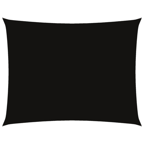 Sonnensegel Oxford-Gewebe Rechteckig 6x7 m Schwarz