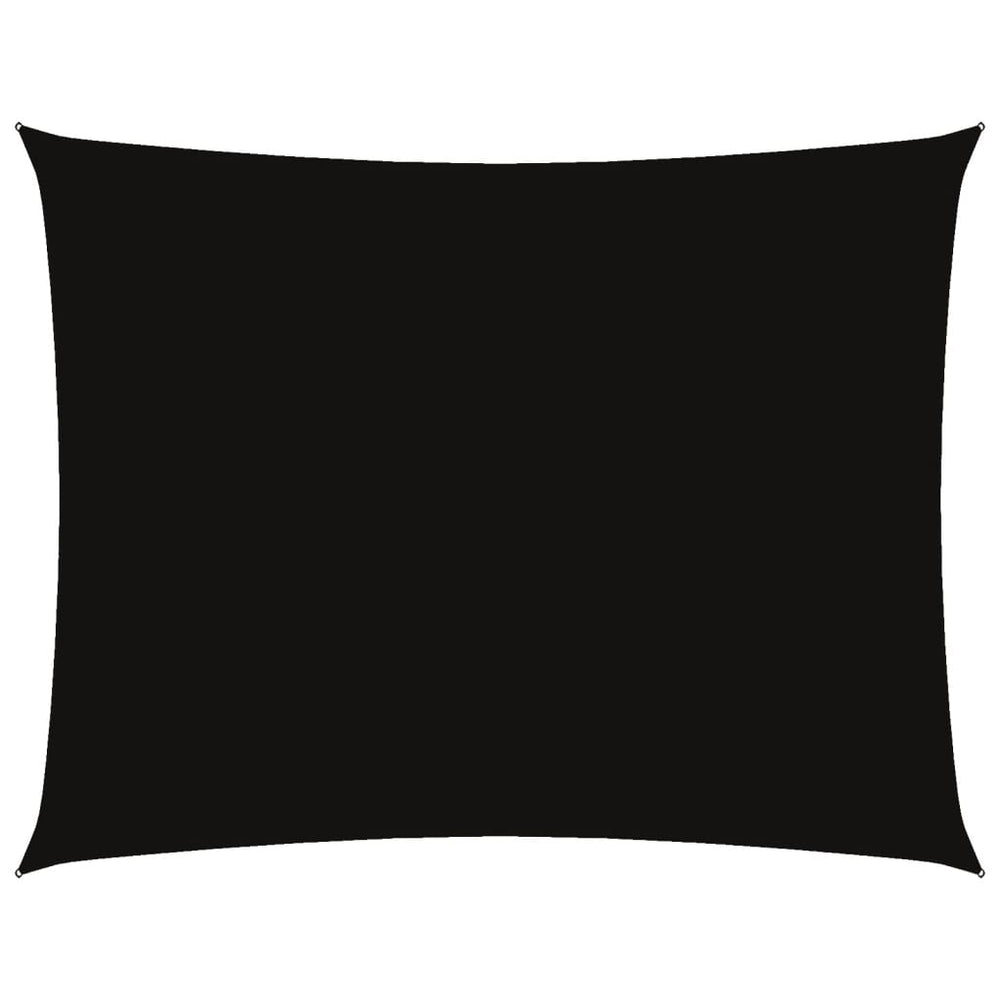Sonnensegel Oxford-Gewebe Rechteckig 6x8 m Schwarz