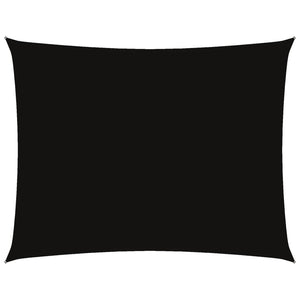 Sonnensegel Oxford-Gewebe Rechteckig 6x8 m Schwarz