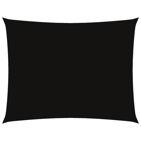 Sonnensegel Oxford-Gewebe Rechteckig 6x8 m Schwarz