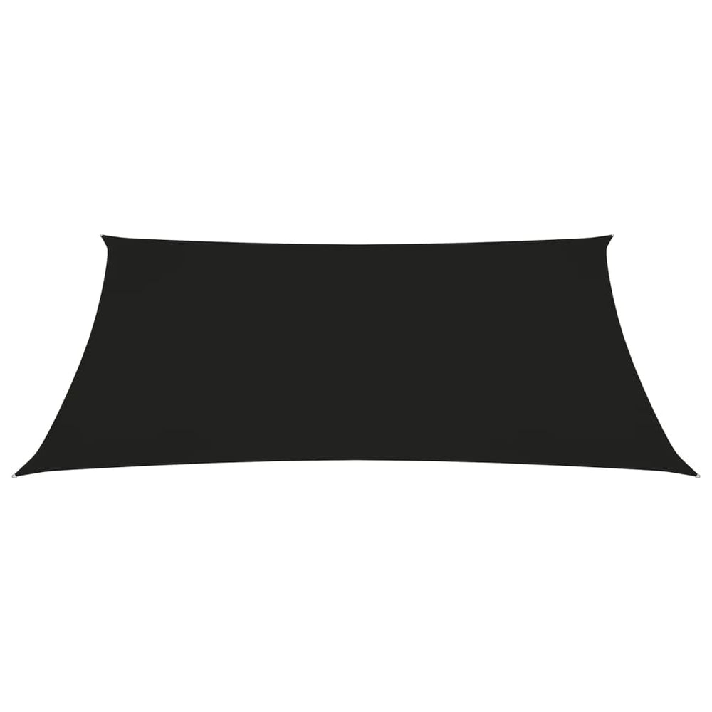 vidaXL Voile d'ombrage en tissu Oxford Trapézoïdale 3/5x4 m Noir