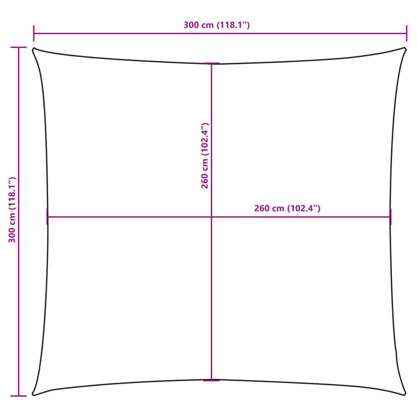 vidaXL Voile d'ombrage en tissu Oxford Carré 3x3 m Marron