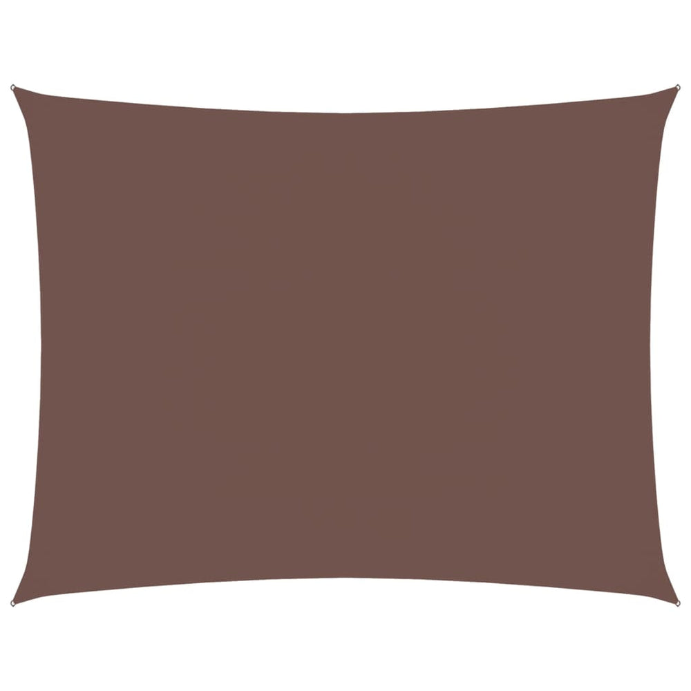 vidaXL Voile d'ombrage en tissu Oxford rectangulaire 3,5x4,5 m Marron