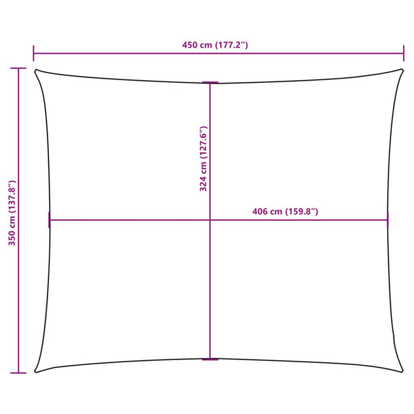 Sonnensegel Oxford-Gewebe Rechteckig 3,5x4,5 m Braun