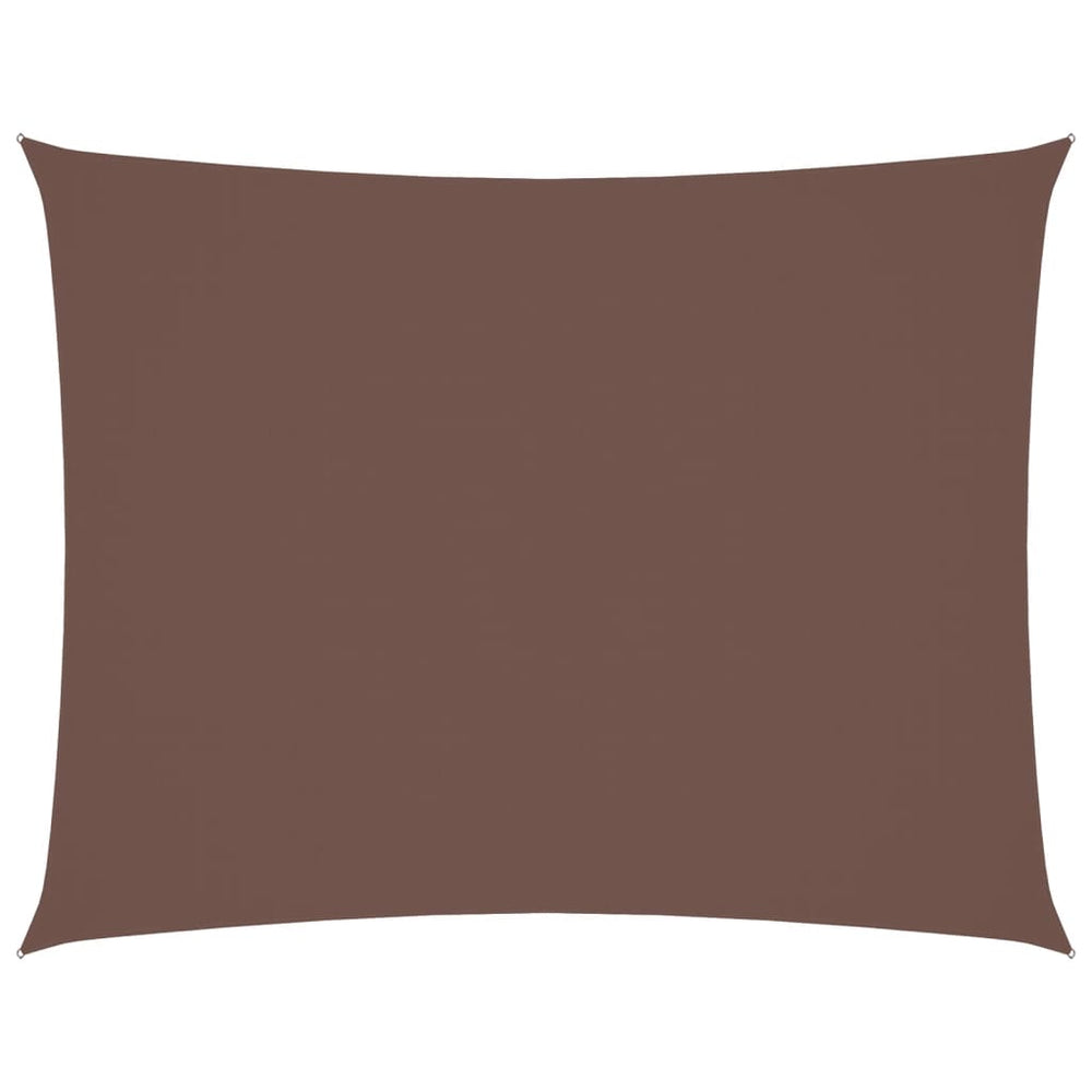 vidaXL Voile d'ombrage rectangulaire en tissu Oxford 4x5 m Marron