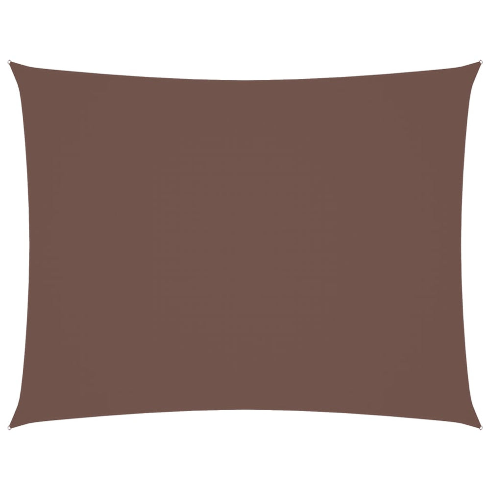 vidaXL Voile d'ombrage Tissu Oxford Rectangulaire 5x6 m Marron