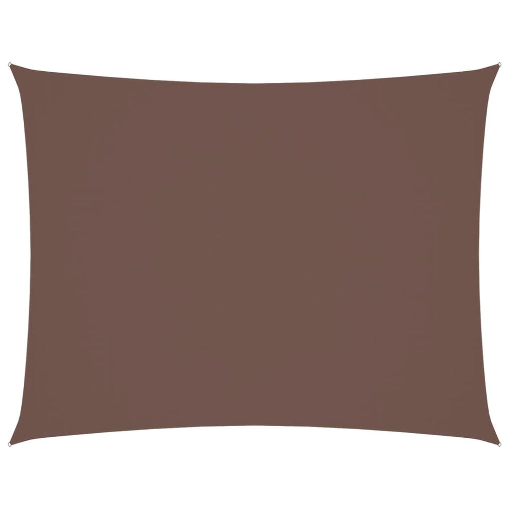 vidaXL Voile d'ombrage Tissu Oxford Rectangulaire 5x7 m Marron