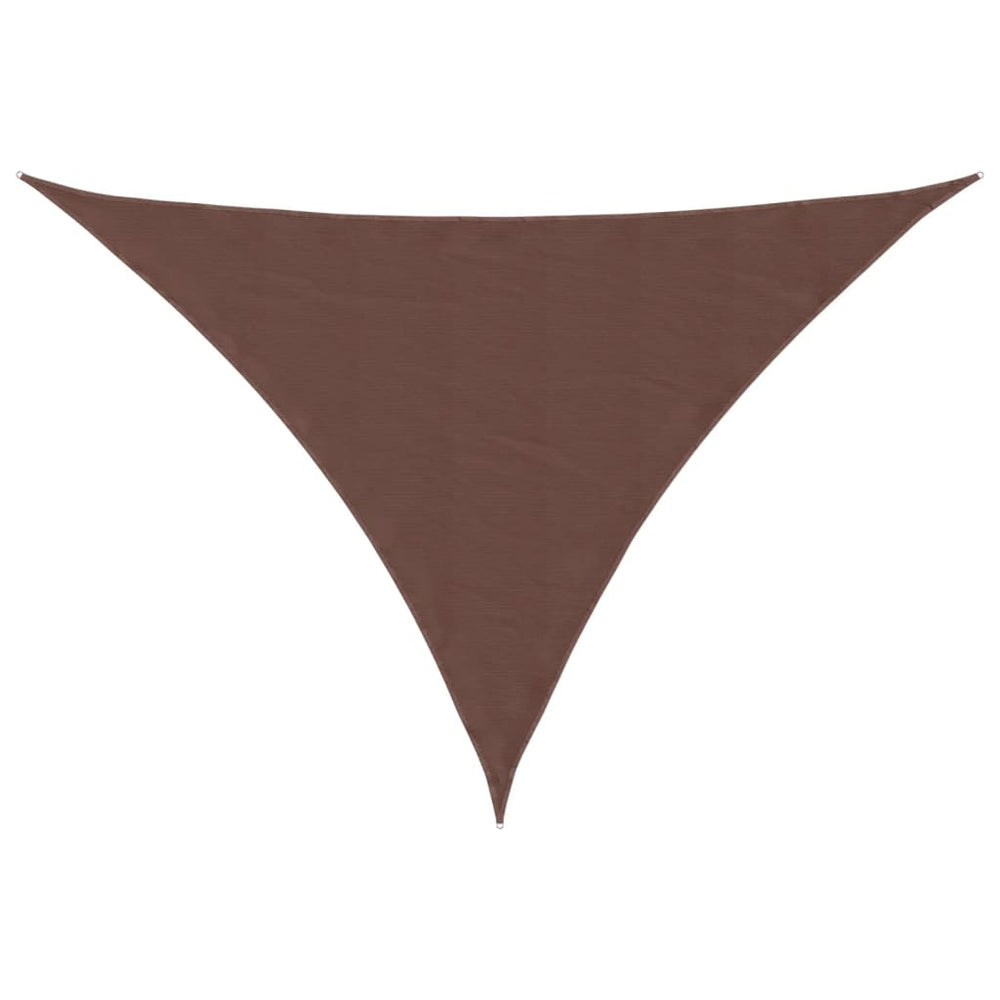 vidaXL Sun Shade Sail Oxford Fabric Triangular 3x3x4.24 m Brown