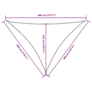 Sonnensegel Oxford-Gewebe Dreieckig 3x4x4 m Braun