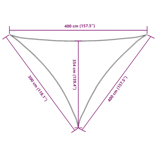Sonnensegel Oxford-Gewebe Dreieckig 3x4x4 m Braun