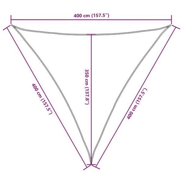 Sonnensegel Oxford-Gewebe Dreieckig 4x4x4 m Braun
