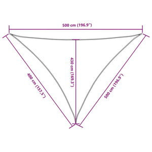 Sonnensegel Oxford-Gewebe Dreieckig 4x5x5 m Braun