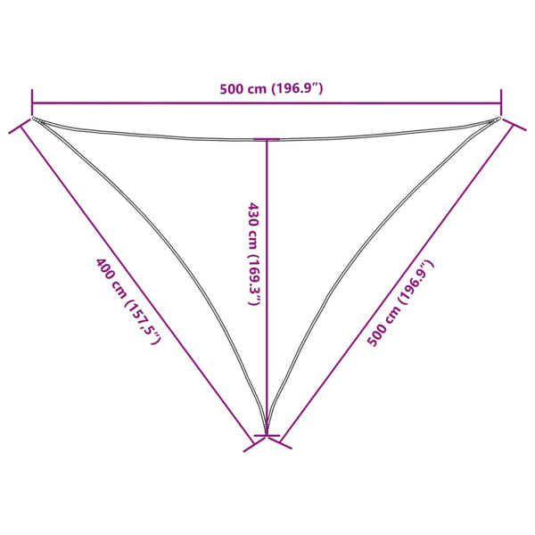 Sonnensegel Oxford-Gewebe Dreieckig 4x5x5 m Braun