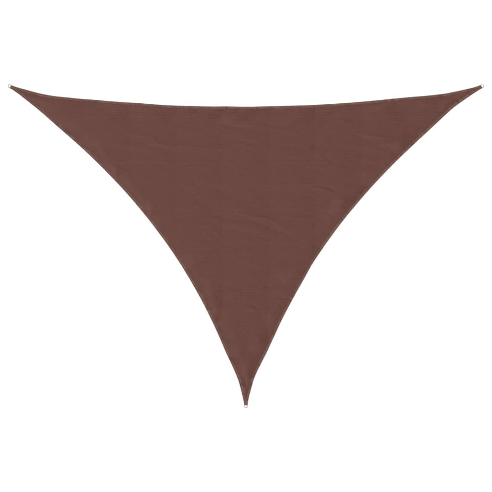 vidaXL Sun Shade Sail Oxford Fabric Triangular 5x6x6 m Brown