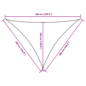 Sonnensegel Oxford-Gewebe Dreieckig 5x5x6 m Braun