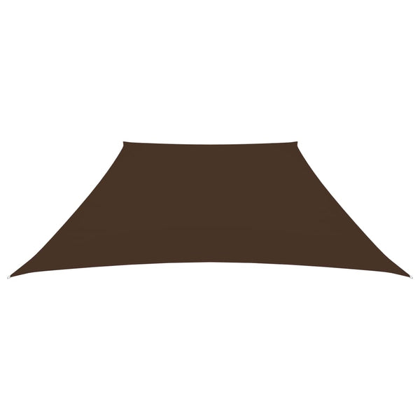 vidaXL Voile d'ombrage en tissu Oxford Trapézoïdal 2/4x3 m Marron