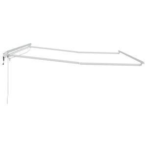 Markisenrahmen mit LED-Lichtleisten Weiß 450 x 300 cm Aluminium