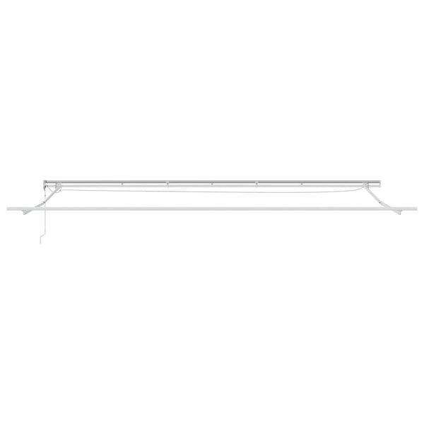 Markisenrahmen mit LED-Lichtleisten Weiß 600 x 300 cm Aluminium