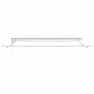 Markisenrahmen mit LED-Lichtleisten Weiß 400 x 350 cm Aluminium
