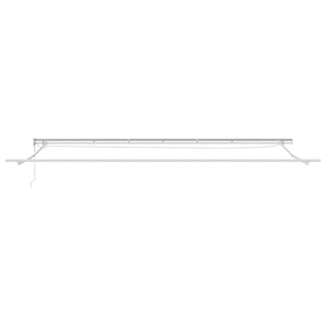Markisenrahmen mit LED-Lichtleisten Weiß 600 x 350 cm Aluminium