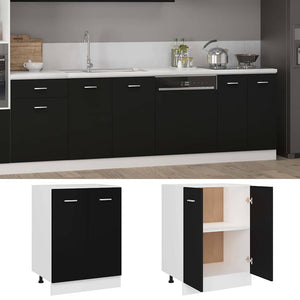 Schwarzer Unterschrank Lyon 60 cm