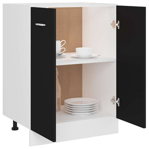 Schwarzer Unterschrank Lyon 60 cm