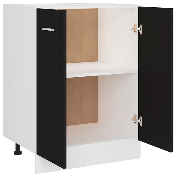 Schwarzer Unterschrank Lyon 60 cm
