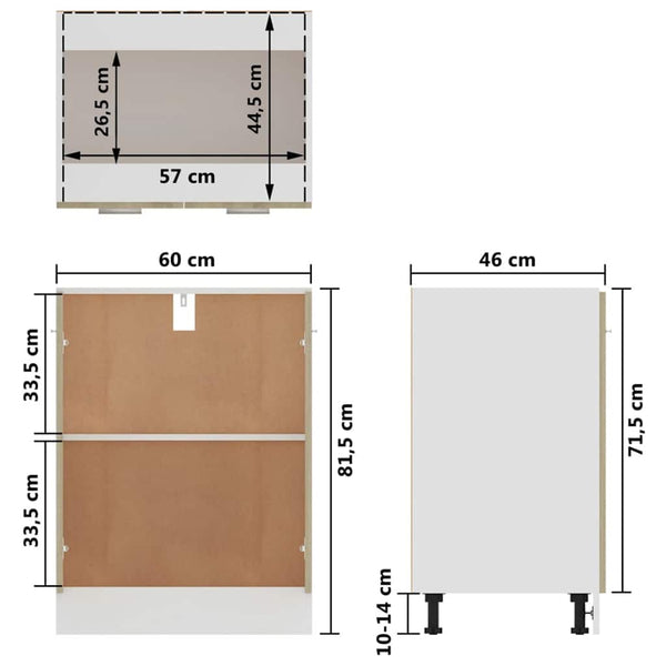 Sonoma Eiche Unterschrank 60 cm