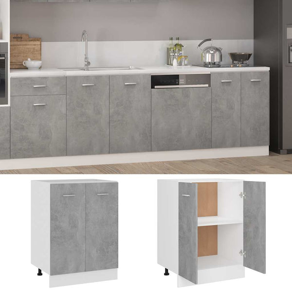 Unterschrank Lyon Betongrau 60 cm