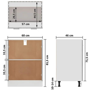Unterschrank Lyon Betongrau 60 cm