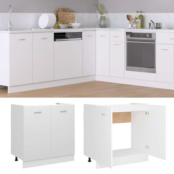 Spülenunterschrank Lyon Weiß 80 cm