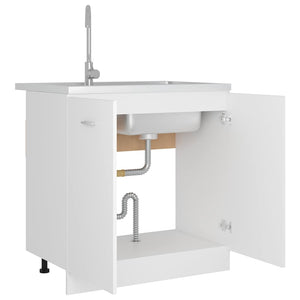 Spülenunterschrank Lyon Weiß 80 cm