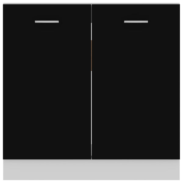 Spülenunterschrank Lyon Schwarz 80 cm
