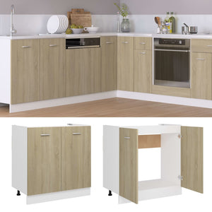 Spülenunterschrank Sonoma-Eiche 80 cm