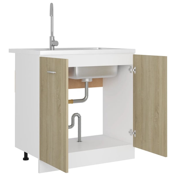 Spülenunterschrank Sonoma-Eiche 80 cm