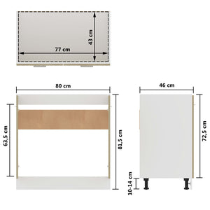 Spülenunterschrank Sonoma-Eiche 80 cm