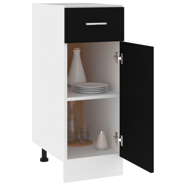 Schwarzer Schubladenschrank Lyon, 30x46x81,5 cm