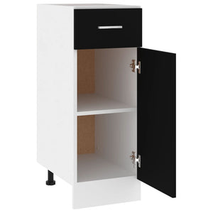 Schwarzer Schubladenschrank Lyon, 30x46x81,5 cm
